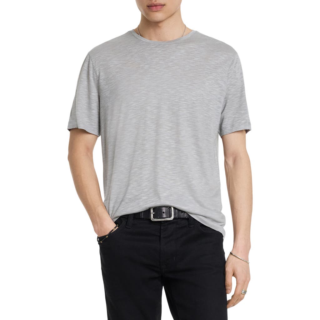 John Varvatos Park Slub Jersey Crewneck T-shirt In Griffin Grey