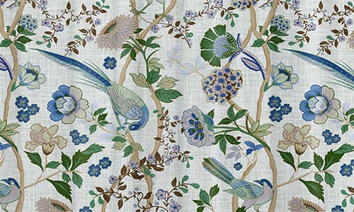 Shop Deny Designs Peacock Birds Shower Curtain In Blue
