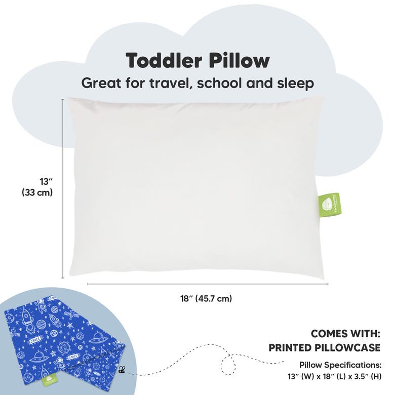 Shop Keababies Toddler Pillow With Pillowcase In Off To Space