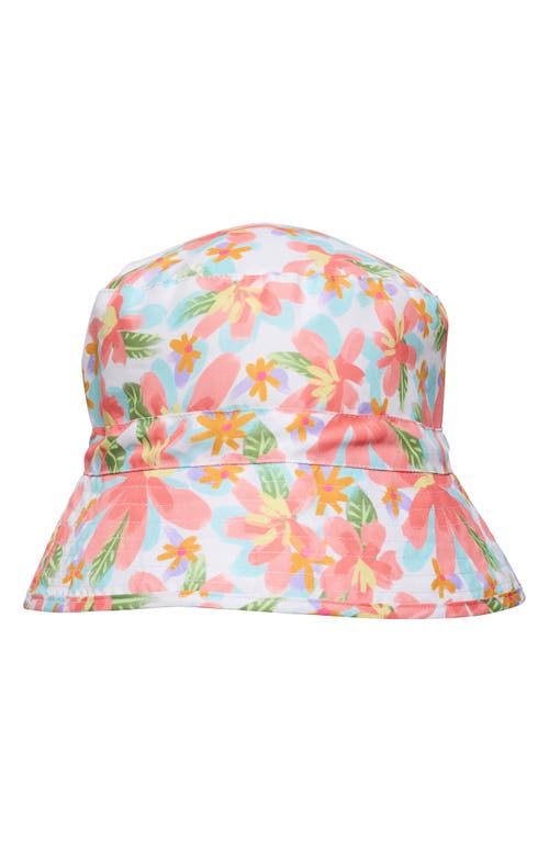 Snapper Rock Kids' Tropical Print Bucket Hat White Multi at Nordstrom,