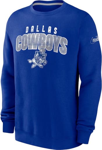Nike Men's Nike Royal Dallas Cowboys Rewind Club Pullover Sweatshirt