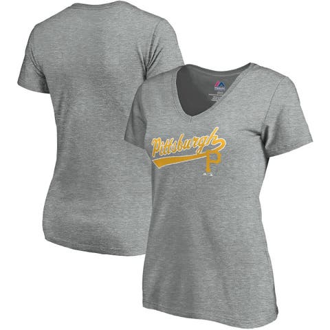 Majestic MLB Women's Pittsburgh Pirates Raglan T-Shirt (Plus Sizes)