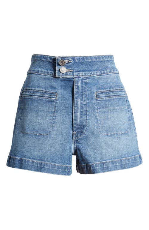 Frame Le Hardy Welt Pocket High Waist Denim Shorts In Geneva