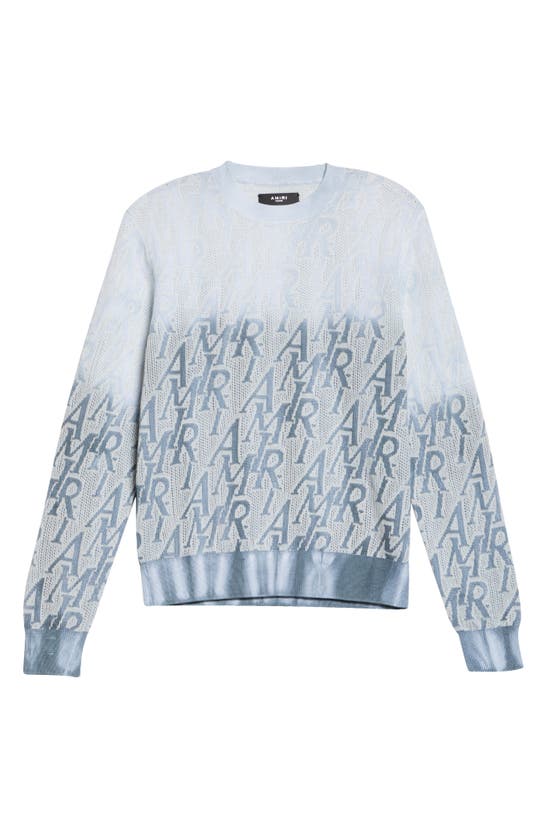 Amiri Repeat Tie Dye Crewneck Sweater In Ashley Blue