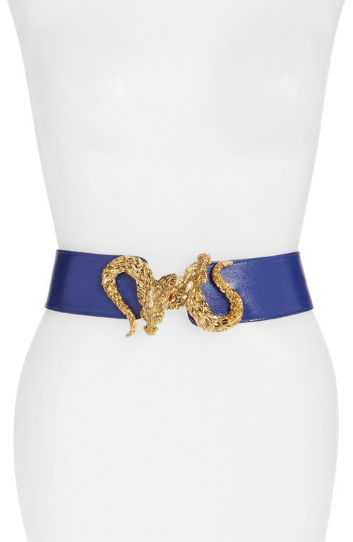'Penelope - Dragon' Stretch Belt in Blue