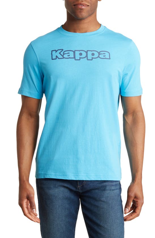 Kappa Logo Solo Cotton Graphic Tee In Azure