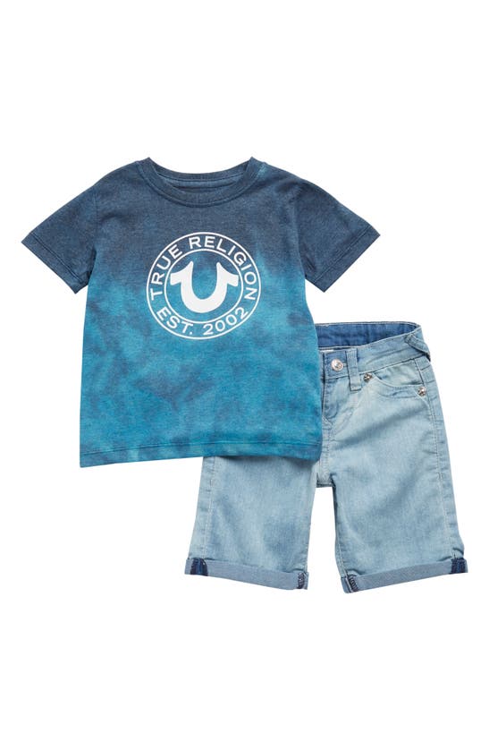 TRUE RELIGION BRAND JEANS 2-PIECE DENIM SHORTS SET