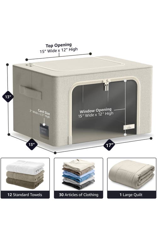 Sorbus 3-pack Foldable Storage Boxes In Beige