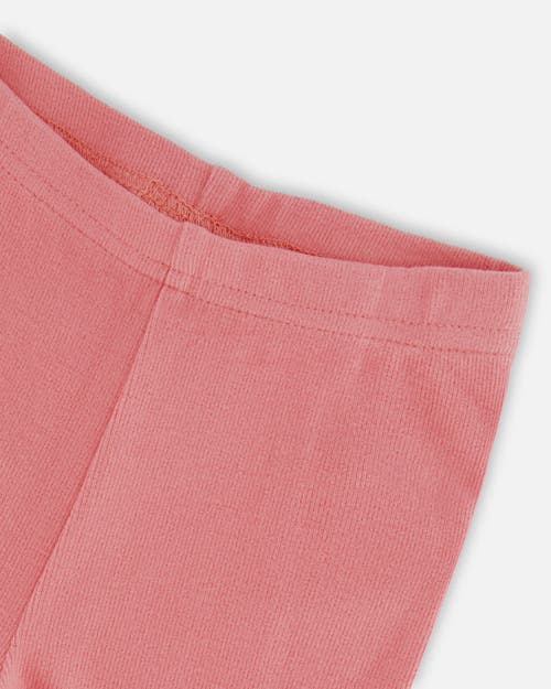 Shop Deux Par Deux Little Girl's Super Soft Brushed Rib Leggings Light Pink In Rosette