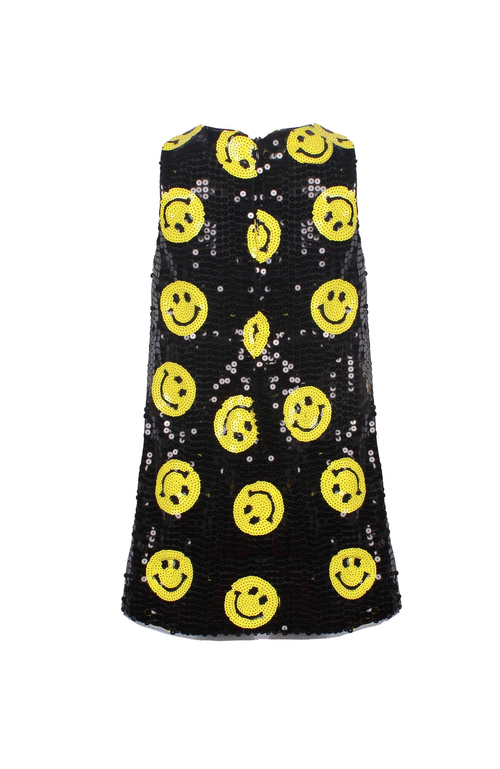 Shop Lola + The Boys Don't Worry Be Happy Sequin Dress In Black