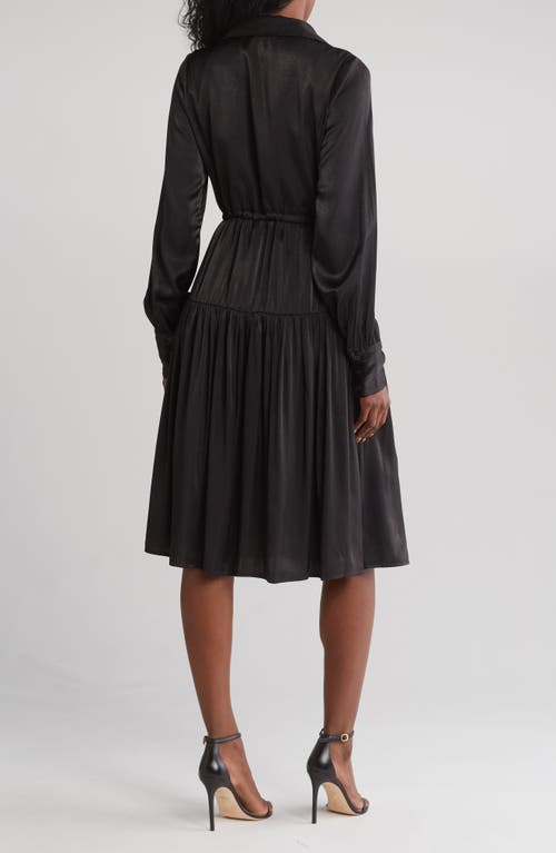 WISHLIST WISHLIST LONG SLEEVE TIERED SHIRTDRESS