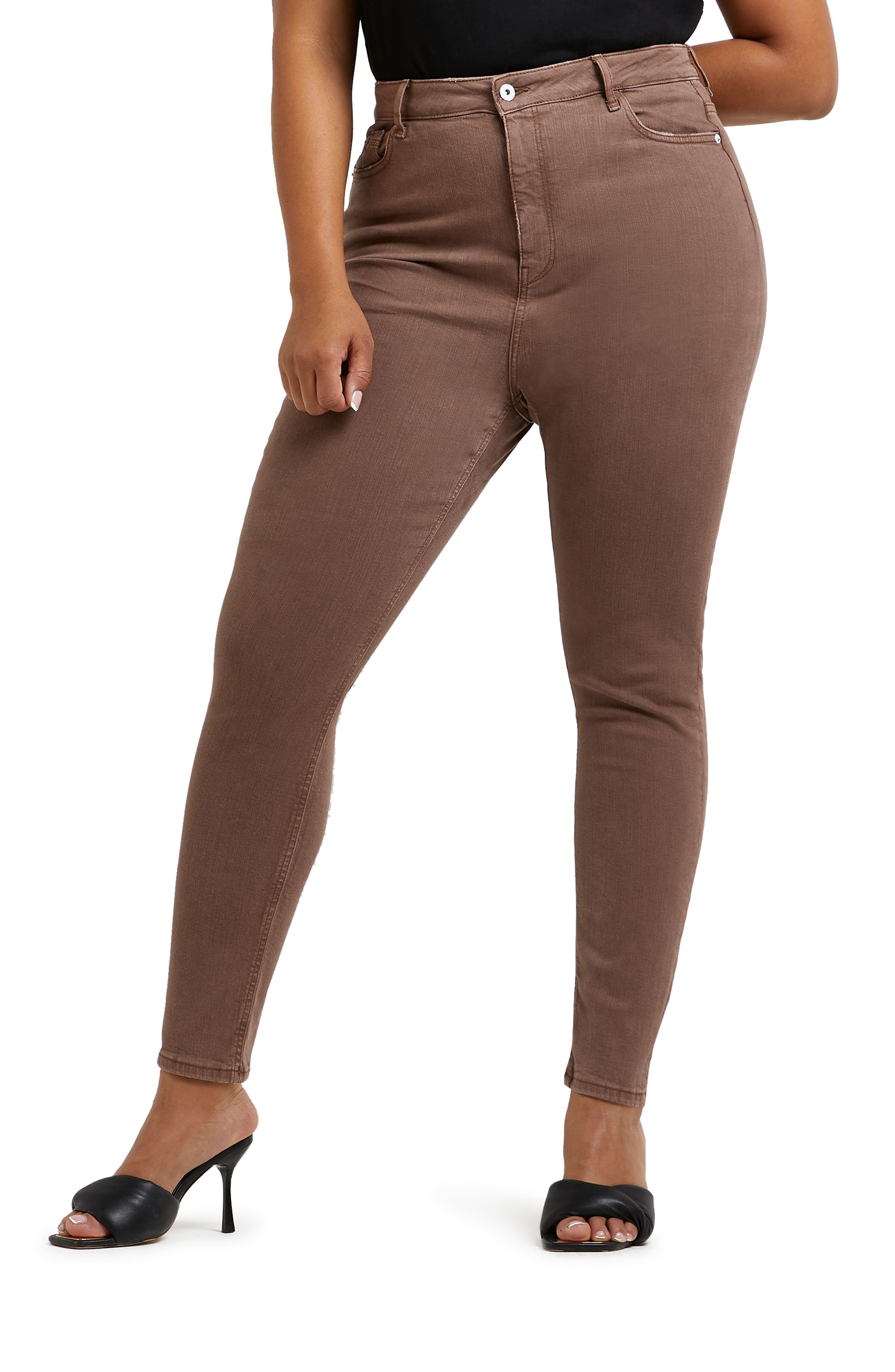 chocolate brown skinny pants