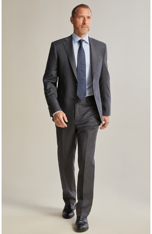 Infinity Solid Wool Suit in Charcoal