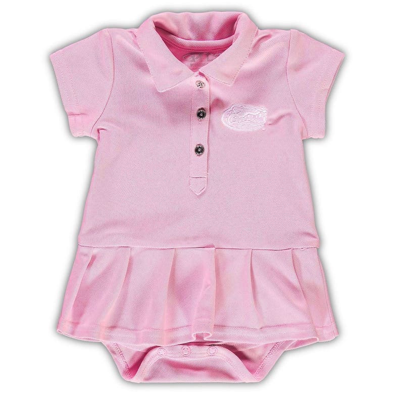 Garb Babies' Girls Infant  Pink Florida Gators Caroline Cap Sleeve Polo Bodysuit