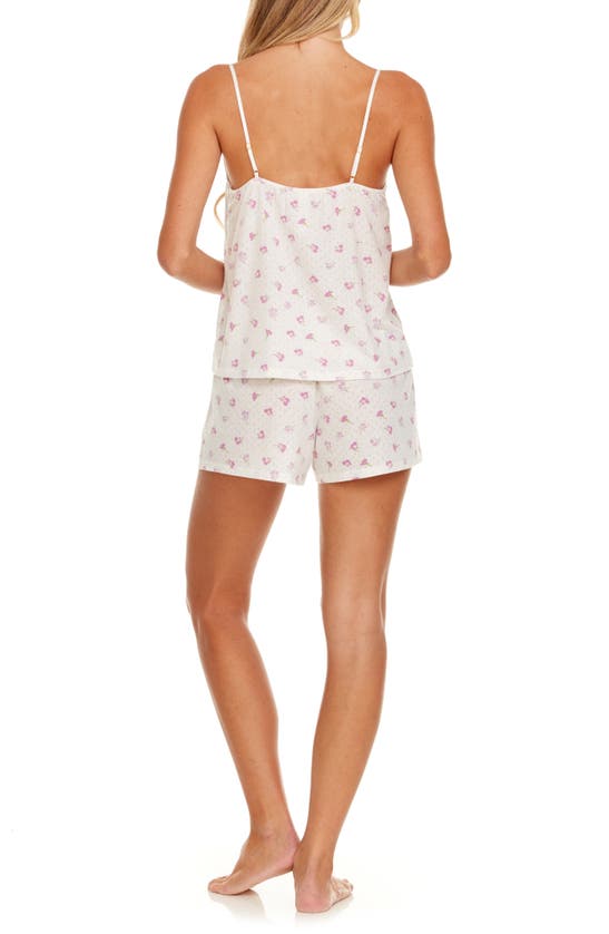 Shop Flora Nikrooz Brittany Pointelle Knit Short Pajamas In Ivory