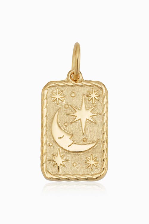 Oradina 14k Yellow Gold Goodnight Moon Pendant Charm In Yellow Gold