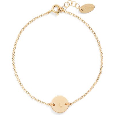 Nashelle Initial Mini Disc Bracelet