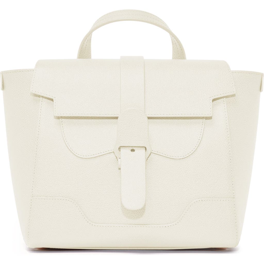 Shop Senreve Midi Maestra Pebbled Leather 4-way Convertible Handbag In Cream