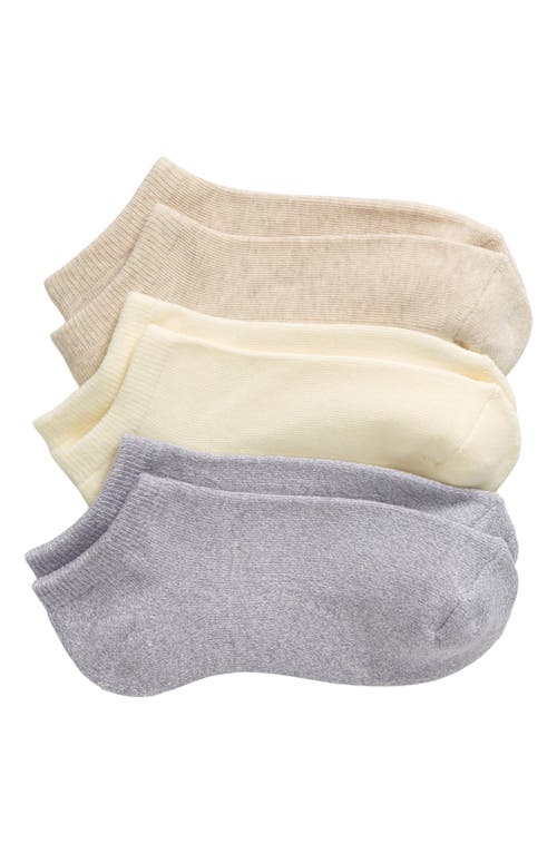 Shop Nordstrom 3-pack Everyday Ankle Socks In Blue Silver -ivory Multi