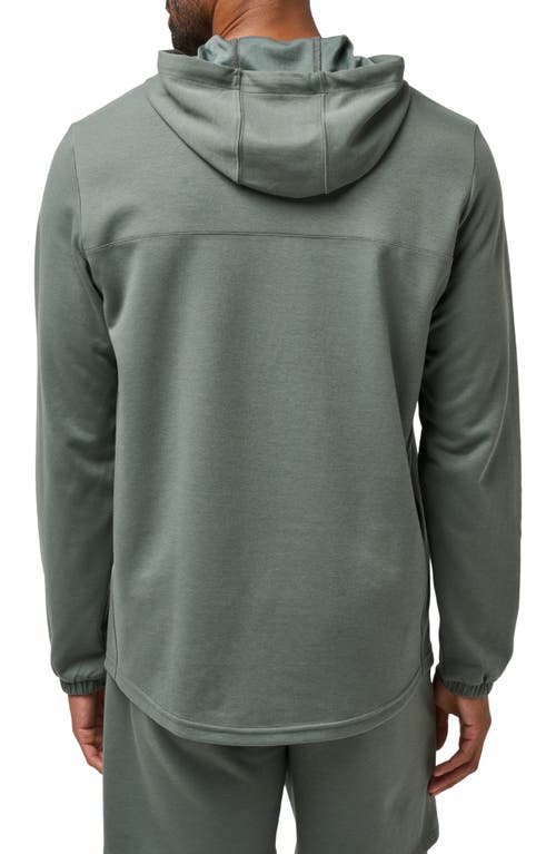 Shop Travismathew Sideslip Hoodie In Dark Olive