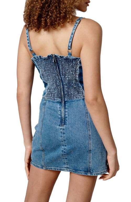 Shop Blanknyc Bustier Denim Minidress In Own It