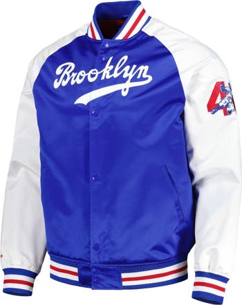 Youth Los Angeles Dodgers Mitchell & Ness Royal Cooperstown Collection  Raglan Satin Full-Snap Jacket