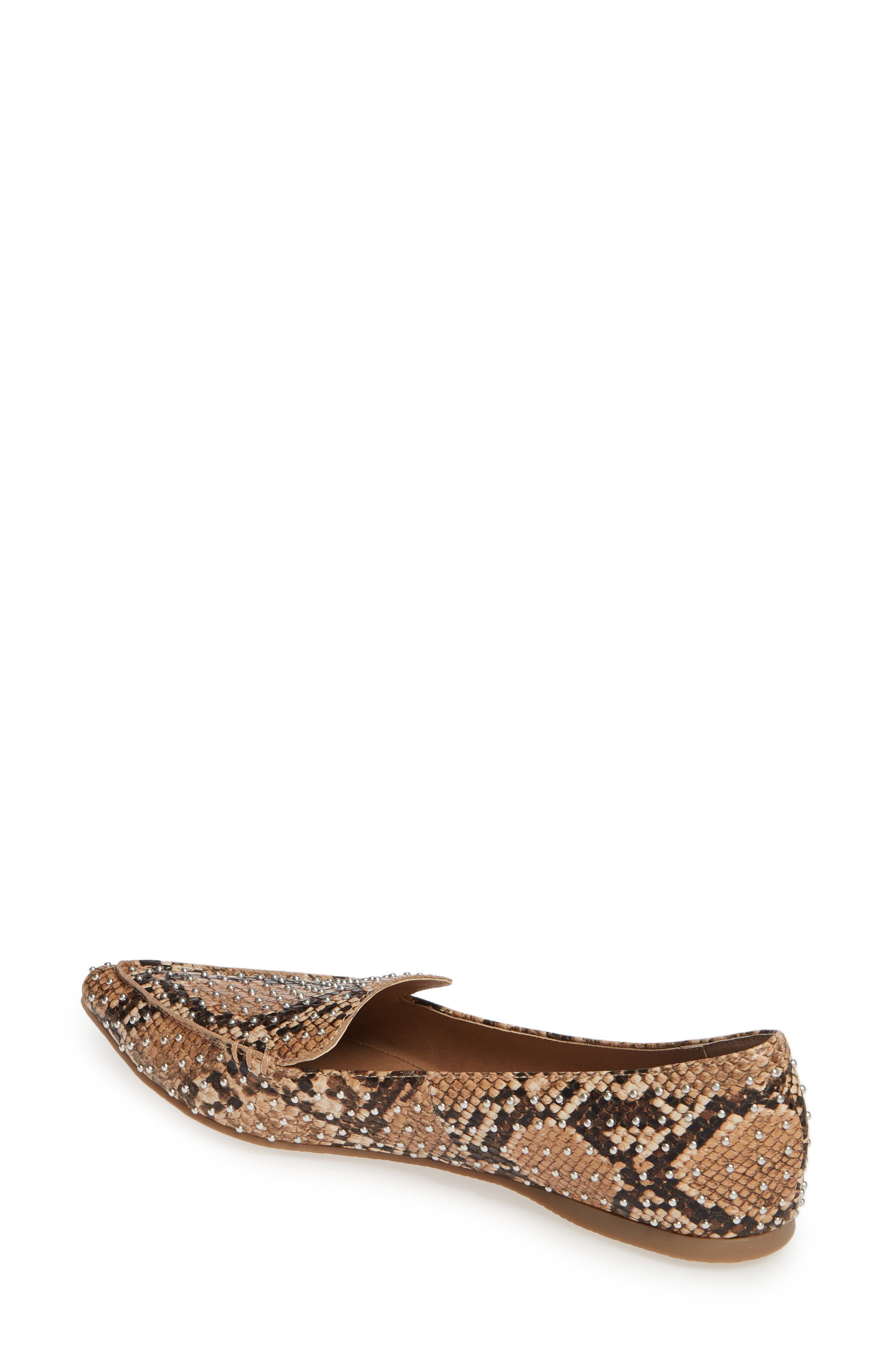 feather studded loafer