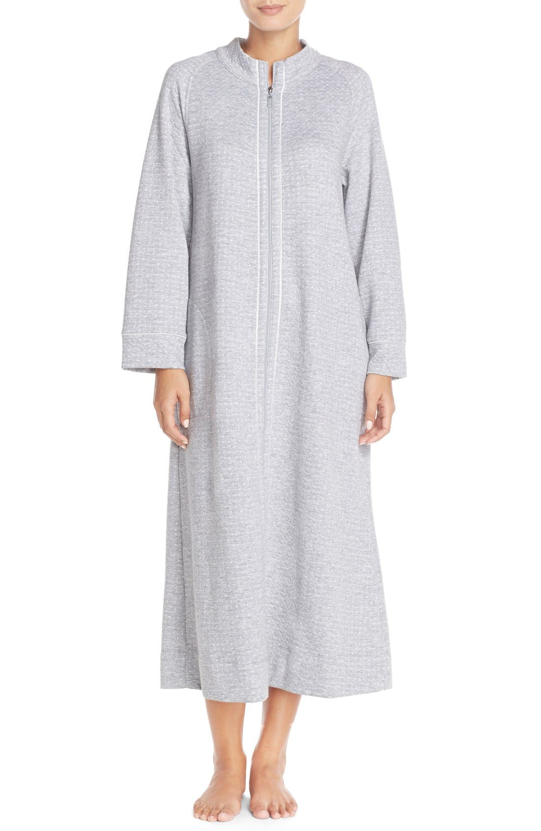 Carole Hochman Designs Zip Front Quilted Robe (Petite) Nordstrom