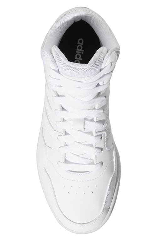 Adidas Originals Adidas Hoop 3.0 Mid Classic Sneaker In White/white/dash Grey