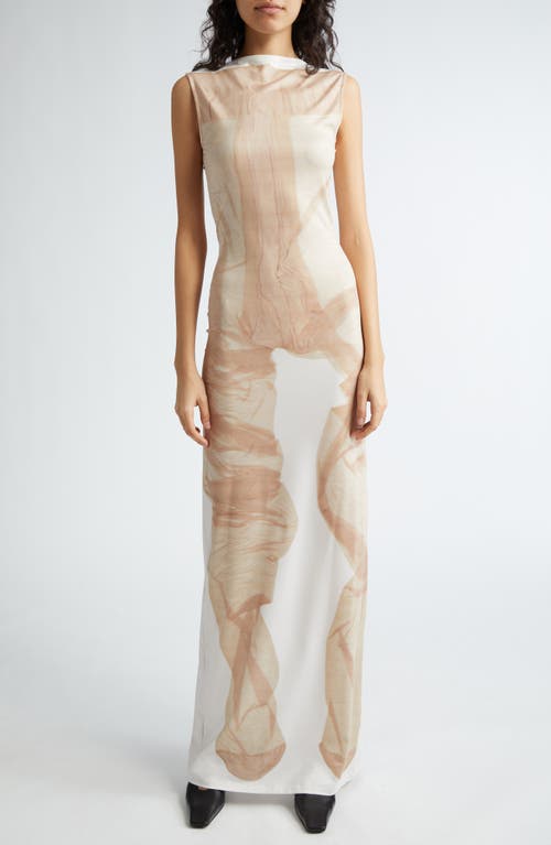 Shop Acne Studios X Katerina Jebb Emati Sleeveless Maxi Dress In White/beige