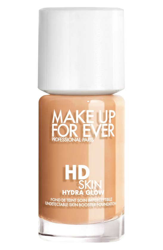 Shop Make Up For Ever Hd Skin Hydra Glow Skin Care Foundation With Hyaluronic Acid In 2r28 - Cool Sand