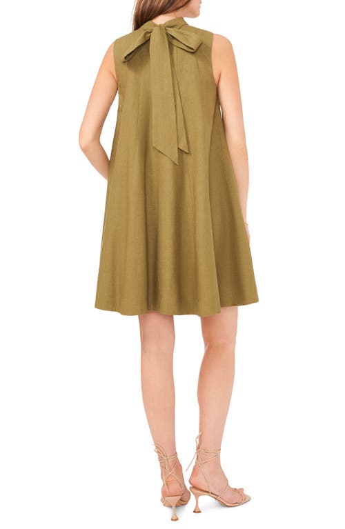 Shop Halogenr Halogen(r) High Neck Trapeze Dress In Olive Drab