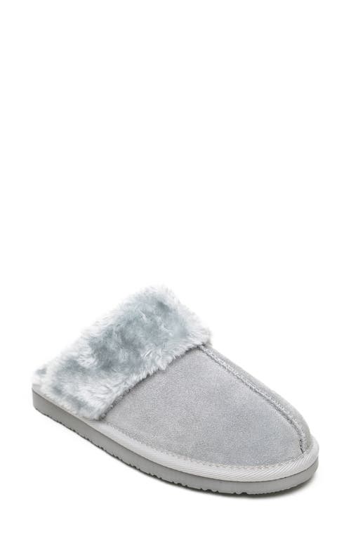 Minnetonka Chesney Mule Slipper in Ice Grey Suede at Nordstrom, Size 6