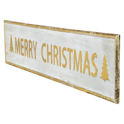 Northlight 48" Metallic Gold Merry Christmas Metal Wall Sign In Gold