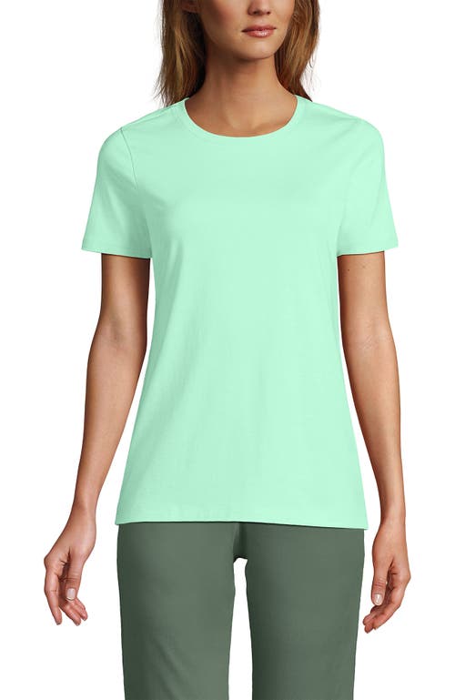 Shop Lands' End Relaxed Supima Cotton Crew Neck T-shirt In Spring Green