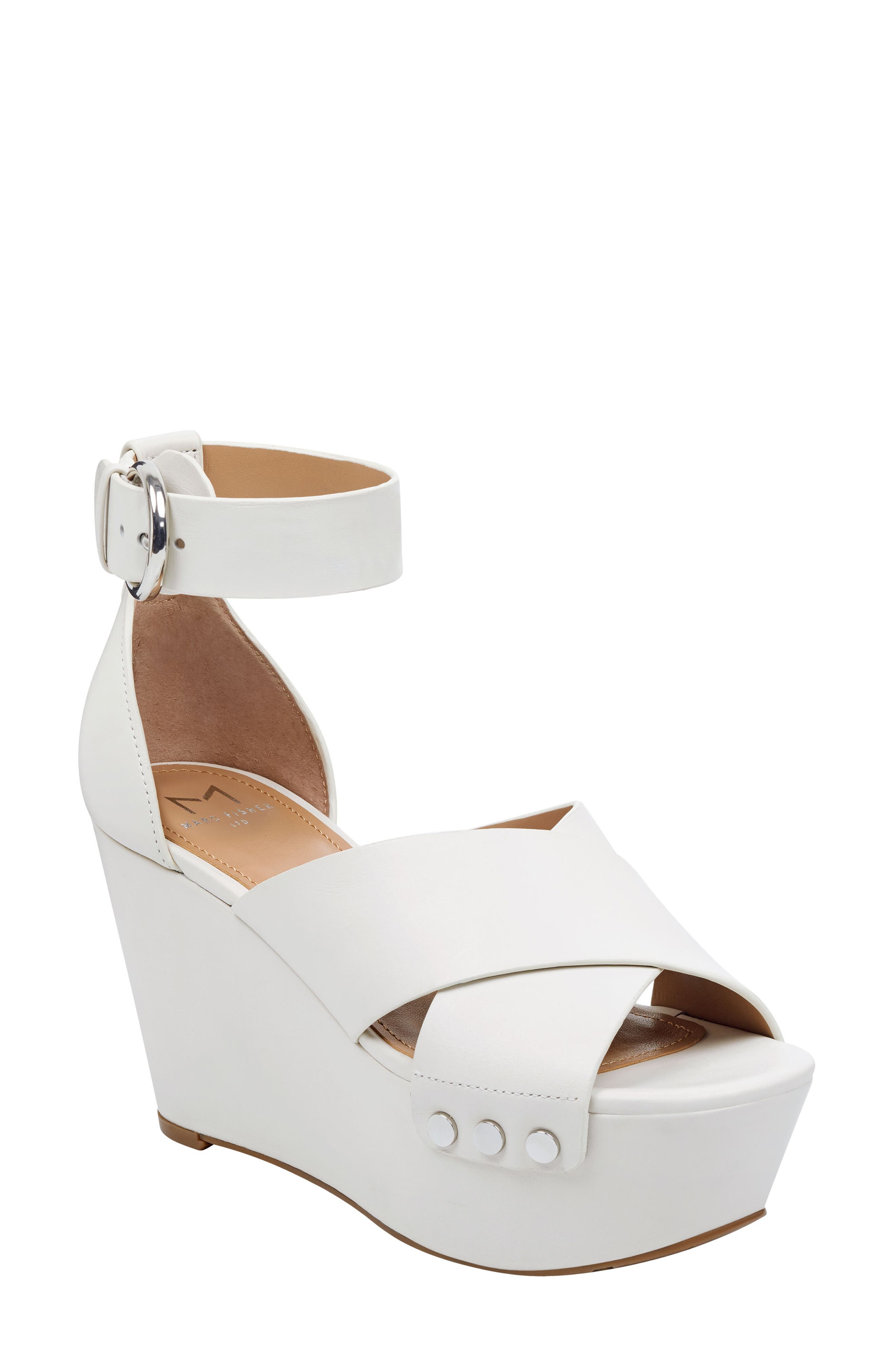 Marc Fisher Ltd Beate Platform Wedge- Ivory