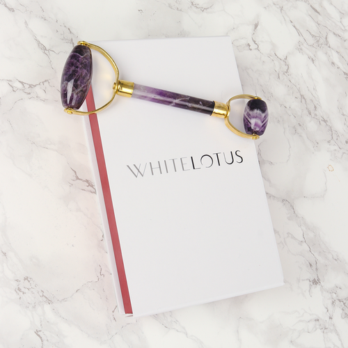 White Lotus Beauty Premium Amethyst Roller In Purple