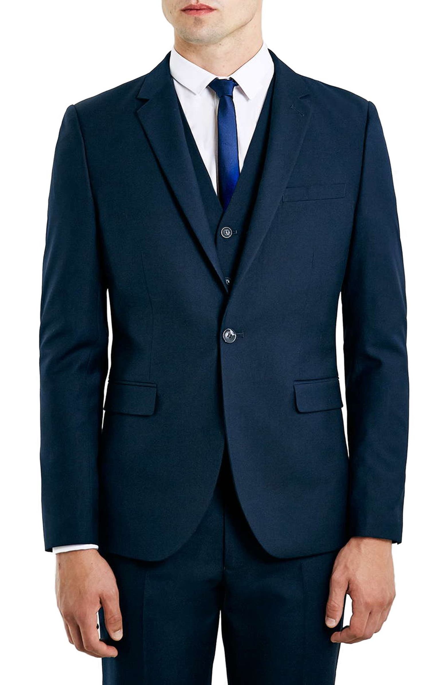 Topman Navy Skinny Fit Suit Jacket | Nordstrom