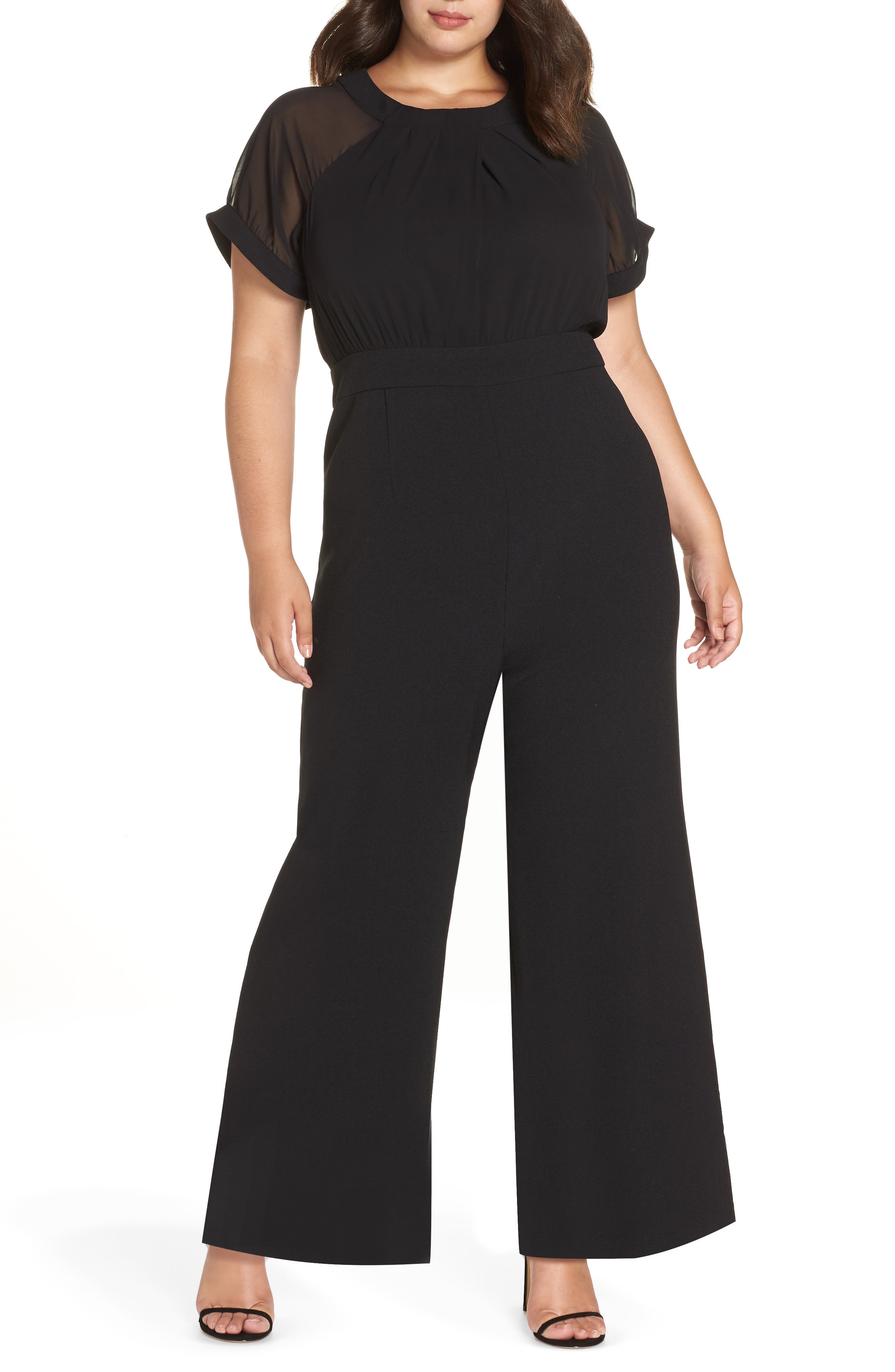 chiffon sleeve jumpsuit