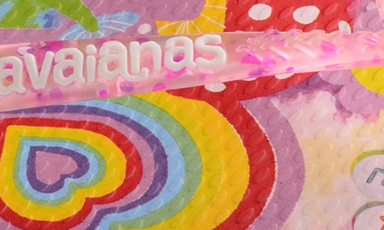 Shop Havaianas 'slim' Fluorescent Print Flip Flop (toddler, Little Kid & Big Kid In Ballet Rose