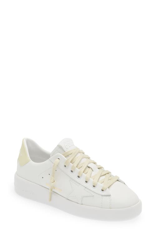 Golden Goose Purestar Low Top Sneaker In White/yellow