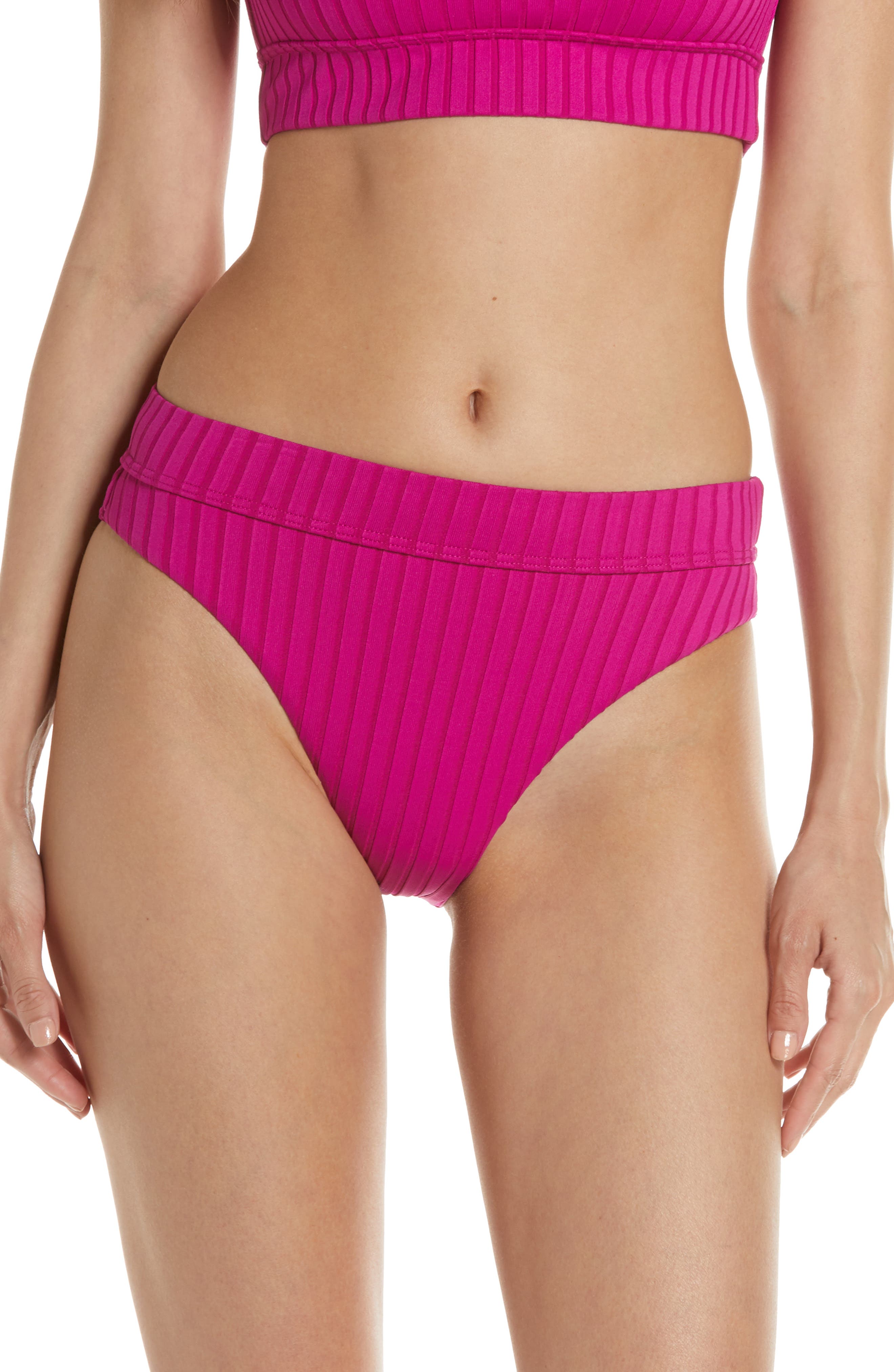 Billabong Sunny Maui Ribbed Bikini Bottoms, Purple
