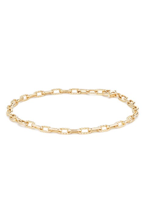 And Lovely 14K Gold Plated Bold Chain Link Bracelet - Oval Link  Stretch Bracelet for Women (Gold): Clothing, Shoes & Jewelry