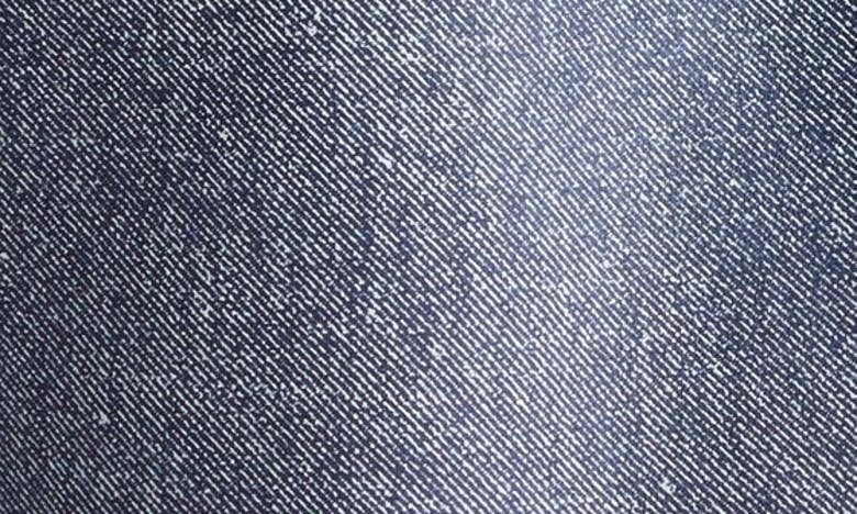 Shop Saks Potts Margreta Denim Print Leather Jacket In Denim Blue