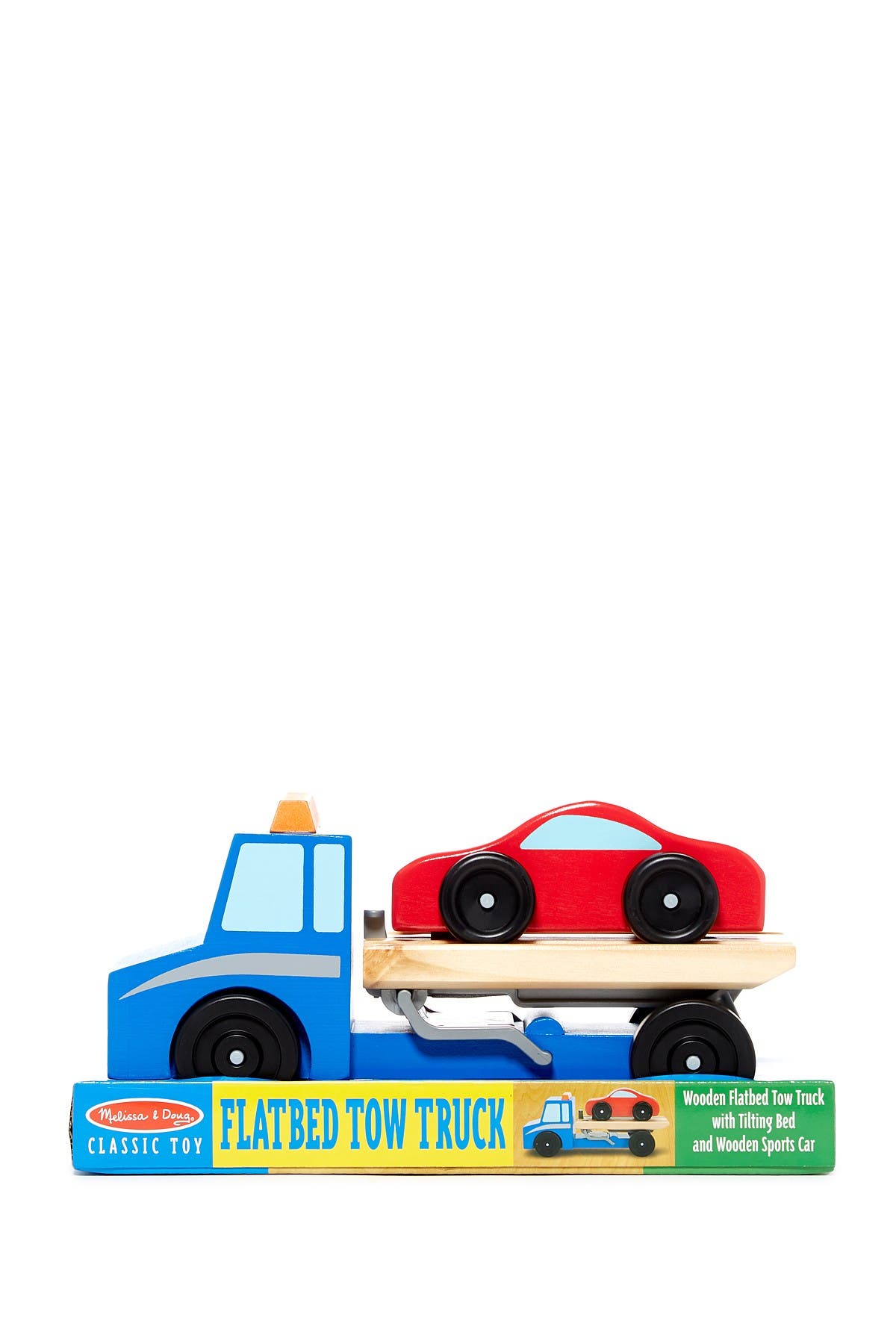 melissa and doug flatbed tow truck