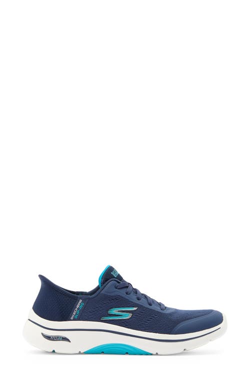 Shop Skechers Go Walk Arch Fit 2.0 In Navy/aqua