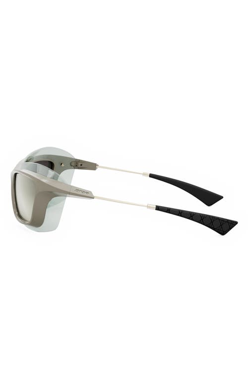 Shop Dior 'xplorer S1u 56mm Square Sunglasses In Beige/smoke Mirror