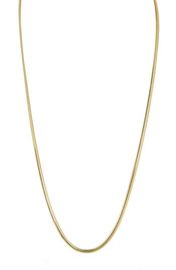 Glaze Jewelry 14k Over Silver Diamond Snake Chain Necklace In Gold