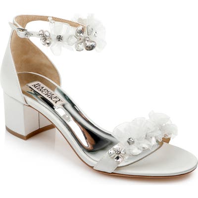 Badgley Mischka Candy Embellished Sandal- White