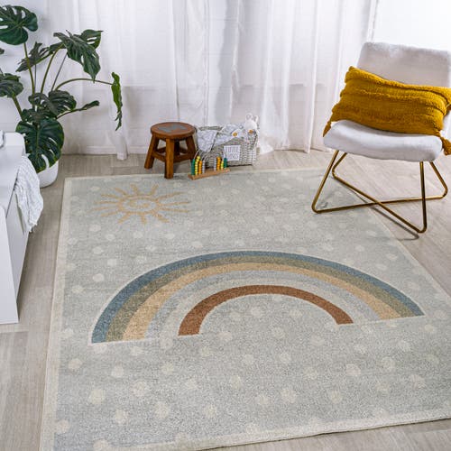 JONATHAN Y JONATHAN Y MINHA RAINBOW DOT MODERN MACHINE-WASHABLE AREA RUG